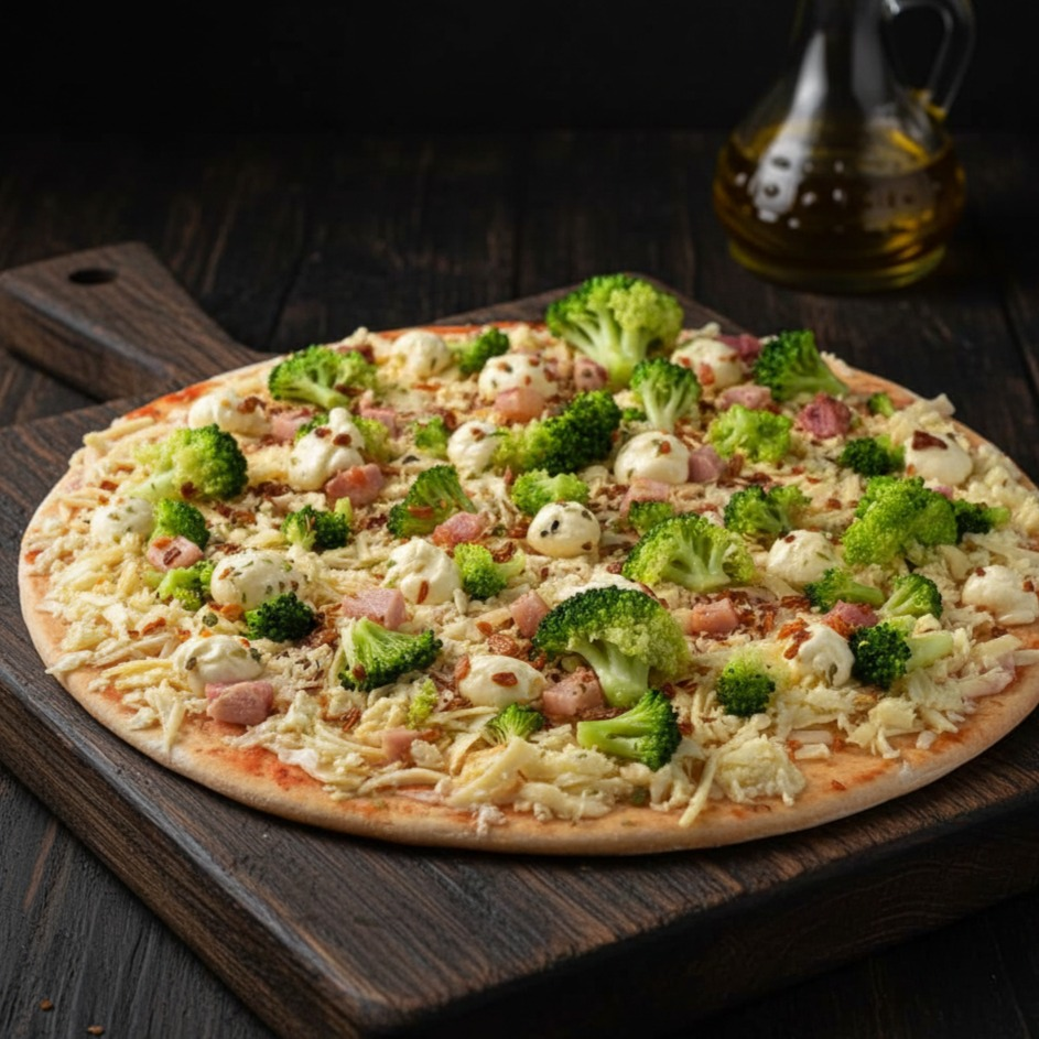 Pizza romana sabor Brócolis artesanal Benn